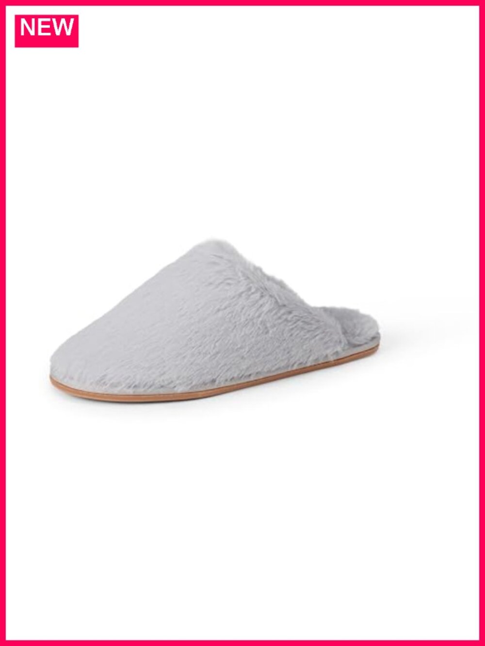 Women's Fuzzy Plush Memory Foam Mule Slippers Open Toe